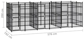 Canil de exterior 11,06 m² aço