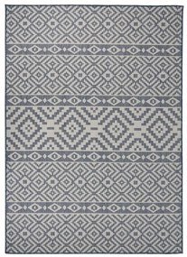 vidaXL Tapete de tecido plano para exterior 120x170 cm riscas azuis