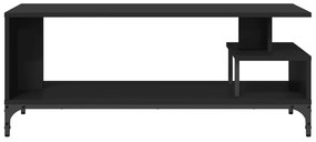 Móvel TV 102x40x41 cm derivados madeira/aço revestido pó preto