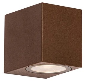 Candeeiro de parede exterior moderno castanho enferrujado em plástico - Baleno Moderno