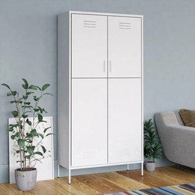 Roupeiro 90x50x180 cm aço branco