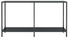 Mesa consola preto 140x35x75,5 cm vidro temperado