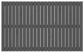 Cabeceira de parede 147x3x90 cm madeira de pinho maciça cinza