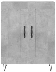 Armário alto 69,5x34x180 cm derivados de madeira cinza cimento