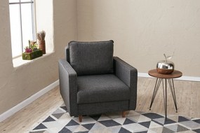 Sofá de 1 Lugar Eva – Antracite – 85x82x90 cm