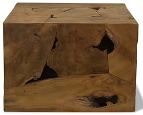 Mesa de centro 50x50x35 cm teca genuína castanho