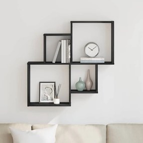 Armário de Parede vidaXL Carvalho Preto 80x15x78,5 cm Madeira Revestid