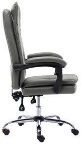 Cadeira de escritório couro artificial antracite