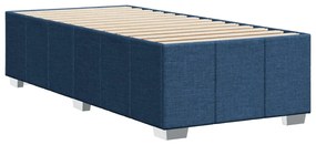 Estrutura de cama sem colchão 90x190 cm tecido azul