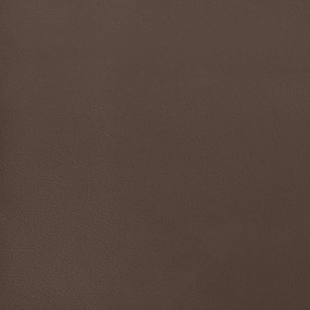 Estrutura de cama 160x200cm couro artificial castanho