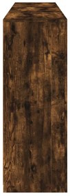Aparador com luzes LED 162x37x100 cm carvalho fumado
