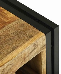 Rack de Vinho 34,5 x 35 x 39 cm Madeira Sólida de Mangueira Rústica