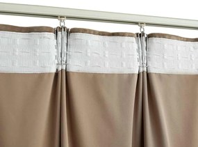 Cortina blackout com ganchos 290x245 cm veludo bege