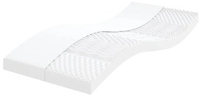 Colchão de espuma 100x210 cm 7 zonas dureza 20 ILD branco