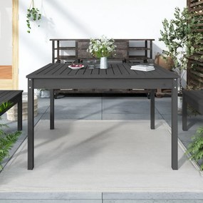 vidaXL Mesa de jardim 121x82,5x76 cm madeira de pinho maciça cinzento