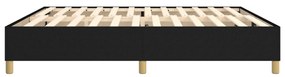 Estrutura de cama sem colchão 200x200 cm tecido preto