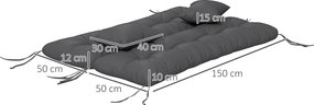 Conjunto de 4 almofadas de exterior para baloiço de jardim (NÃO INCLUÍDO) composto por 1 almofada de assento, almofadas de encosto e 2 almofadas de ca