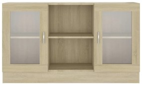 Armário vitrine derivados de madeira carvalho sonoma
