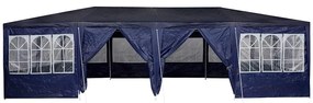 Tenda de Festa com 12 Lados Azuis 8x4 m PE