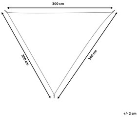 Vela de sombra triangular branca creme 300 x 300 x 300 cm LUKKA Beliani
