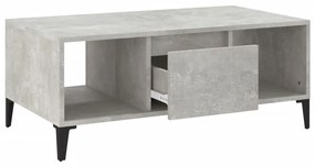 Mesa de centro 90x50x36,5 cm derivados madeira cinzento cimento