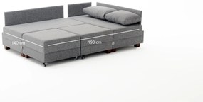 Sofá-cama de canto Fly – Azul – 210x70x280 cm
