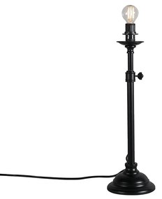 Candeeiro de mesa clássico preto ajustável sem abajur - Accia Clássico / Antigo,Country / Rústico