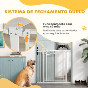 PawHut Barreira de Segurança para Cães Extensível 76-102 cm Barreira p