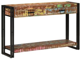 Mesa de Consola vidaXL Multicolorido 120x33x75 cm Madeira Recuperada