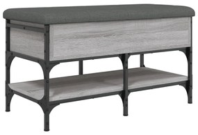 Banco sapateira 82x42x45 cm derivados madeira cinzento sonoma