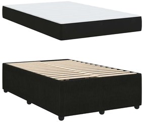 Estrutura de cama com colchão Outros Preto 120 x 200 cm Veludo