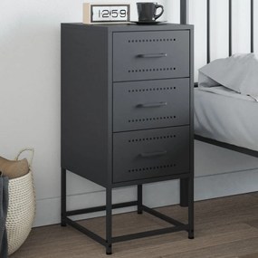 vidaXL Mesa de cabeceira 36x39x78 cm aço antracite