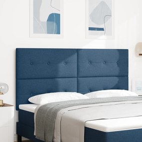Cabeceira VidaXL Botão Estofada Azul 180 cm Tecido