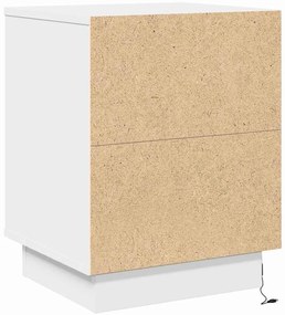 Criado-mudo com Luzes LED Branco 39x34,5x50 cm