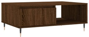 Mesa de centro 90x60x35 cm derivados madeira carvalho castanho
