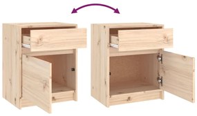 Mesas de cabeceira 2 pcs 40x31x50 cm madeira de pinho maciça