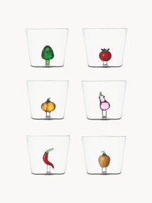 Copos em vidro de borossilicato artesanais Vegetables, conjunto de 6