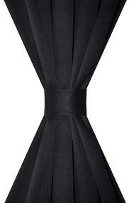 Cortinas pretas blackout 2 peças 135 x 245 cm