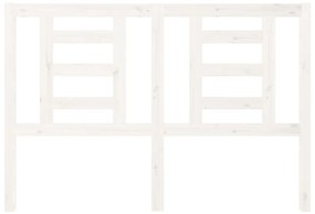 Cabeceira de cama 126x4x100 cm pinho maciço branco