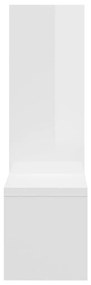 Estantes de parede 2 pcs derivados de madeira branco brilhante