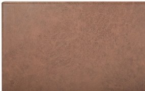 Cama de casal continental em pele sintética castanha 180 x 200 cm PRESIDENT Beliani