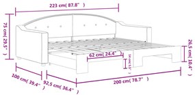 Sofá-cama com gavetão 90x200 cm tecido cinzento-escuro