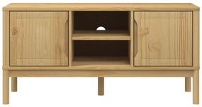 Móvel de TV FLORO 114x43x55 cm pinho maciço castanho mel