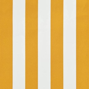 Toldo retrátil 150x150 cm amarelo e branco
