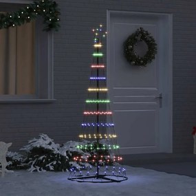 vidaXL Árvore de Natal LED com 230 LEDs Multicolor 184.5 cm Metal