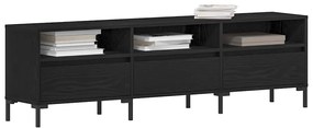 Estante para TV vidaXL Madeira Negra 150x30x44,5 cm Madeira Revestida