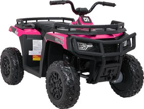 Moto 4 eletrica Crianças ATV WOLF 24V 4x4, 4 motores 200W, Rodas de espuma EVA, Assento Couro ecológico Rosa
