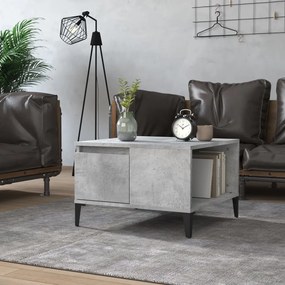 vidaXL Mesa de centro 55x55x36,5 cm derivados madeira cinzento cimento