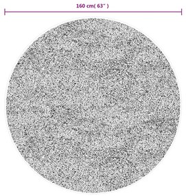 Tapete shaggy de pelo alto PAMPLONA Ø 160 cm bege