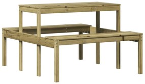 Mesa de piquenique 110x134x75 cm madeira de pinho impregnada